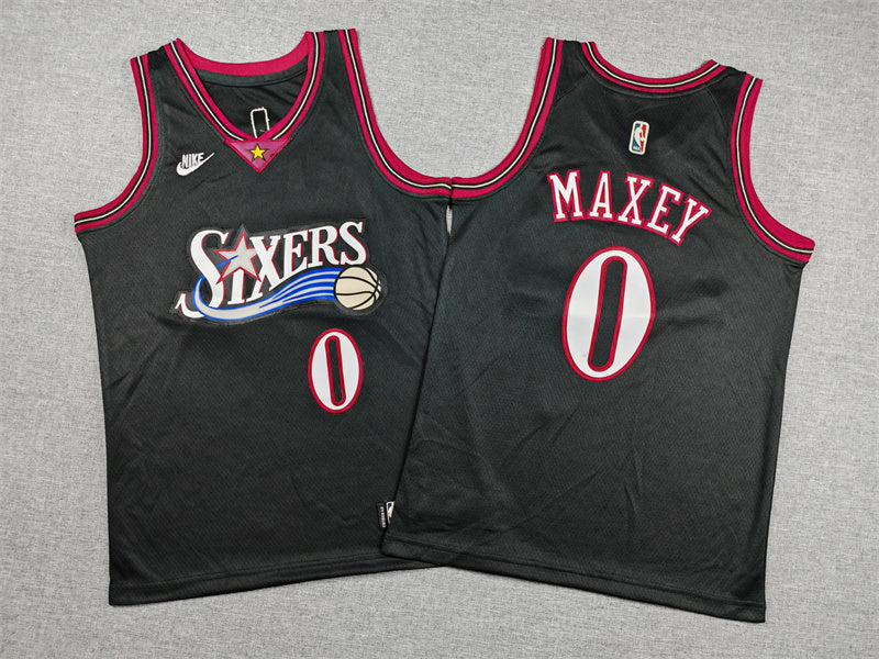 Philadelphia 76ers Tyrese Maxey Black Jersey