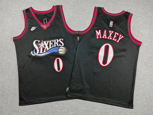 Philadelphia 76ers Tyrese Maxey Black Jersey