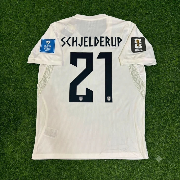 2026 WORLD CUP ANDREAS SCHJELDERUP TEAM NORWAY WHITE JERSEY