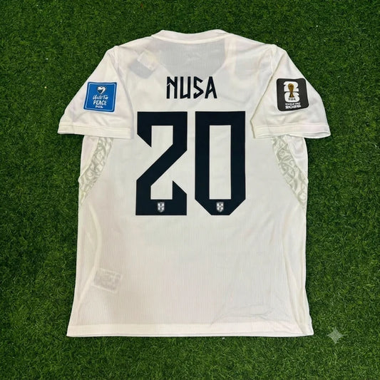 2026 WORLD CUP ANTONIO NUSA TEAM NORWAY WHITE JERSEY