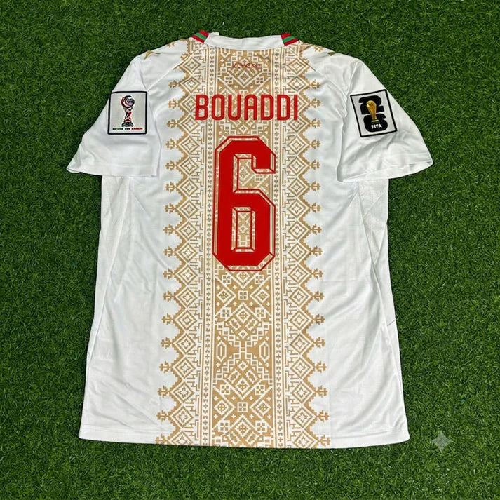 2026 WORLD CUP AYYOUB BOUADDI TEAM MOROCCO WHITE JERSEY
