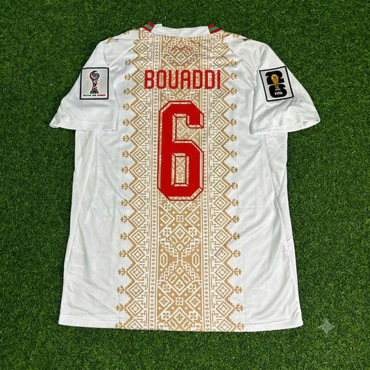 2026 WORLD CUP AYYOUB BOUADDI TEAM MOROCCO WHITE JERSEY