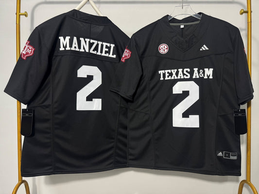 TEXAS A&M AGGIES JOHNNY MANZIEL BLACK JERSEY