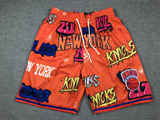 NEW YORK KNICKS ORANGE SHORTS