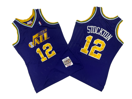 UTAH JAZZ JOHN STOCKTON PURPLE VINTAGE JERSEY