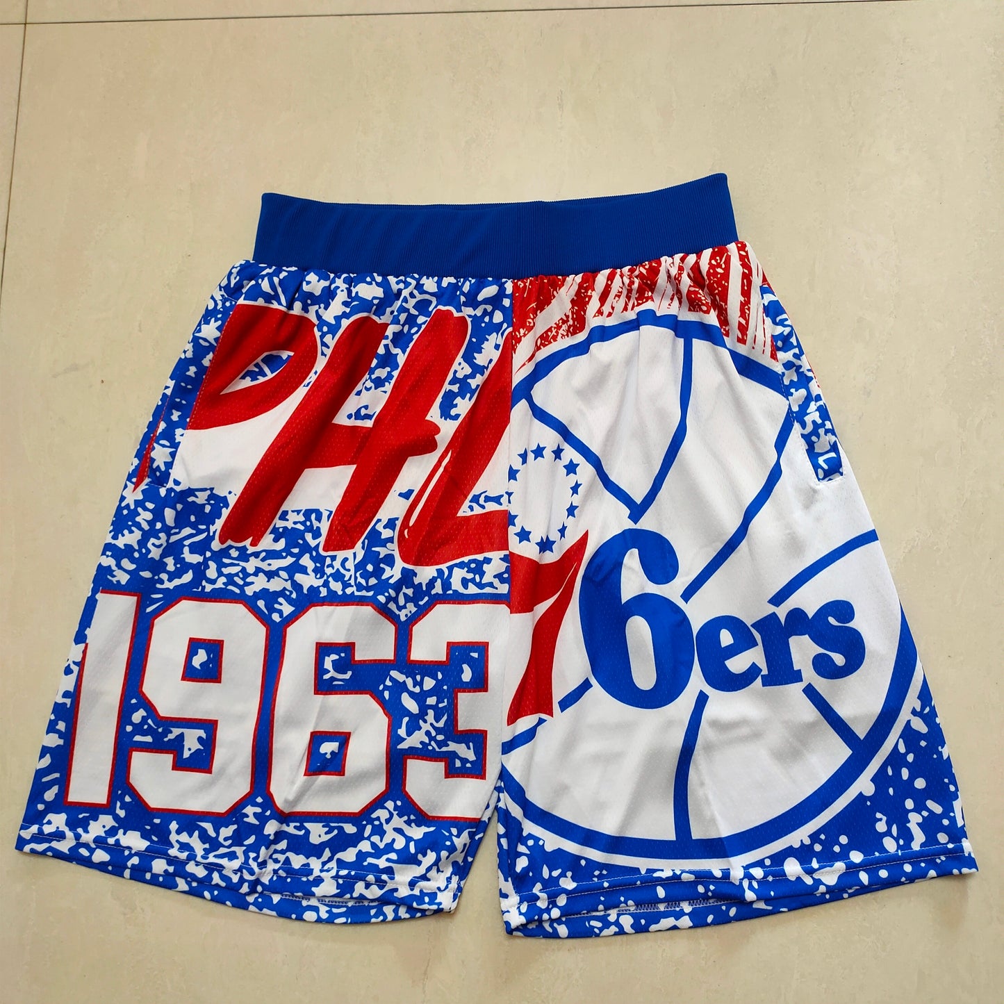 PHILIDELPHIA 76ERS BLUE SHORTS