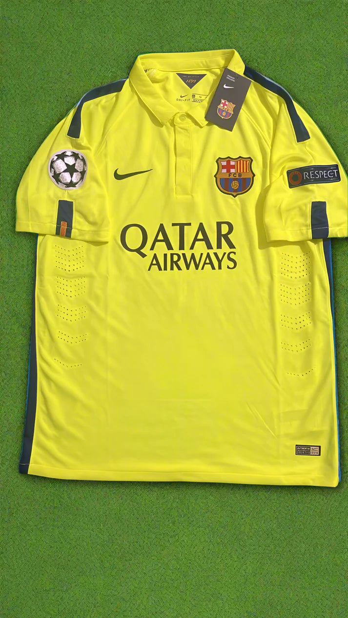 Lionel Messi Barcelona 14/15 Retro Yellow Jersey