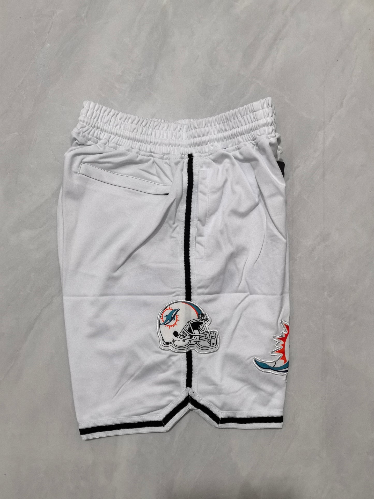 MIAMI DOLPHINS WHITE SHORTS