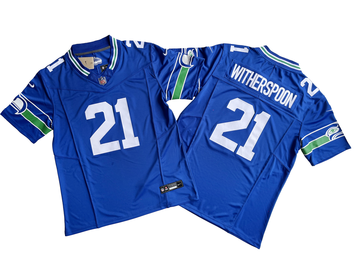 SEATTLE SEAHAWKS DEVON WITHERSPOON BLUE JERSEY