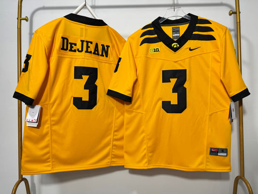 IOWA HAWKEYES COOPER DEJEAN YELLOW JERSEY