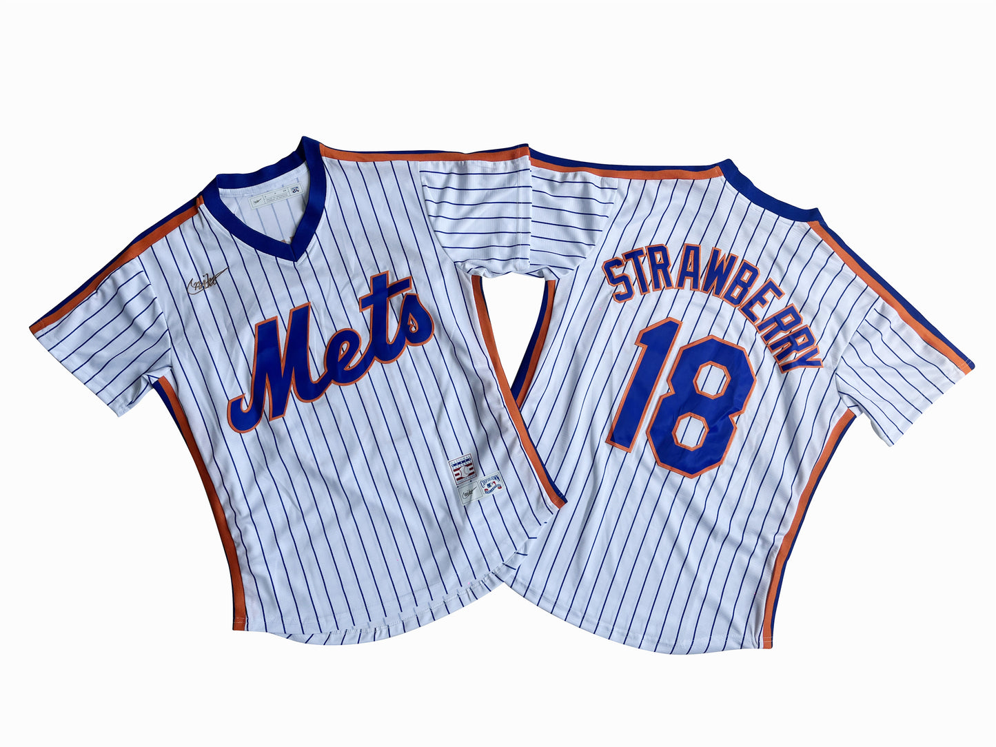 NEW YORK METS DARRYL STRAWBERRY WHITE VINTAGE JERSEY