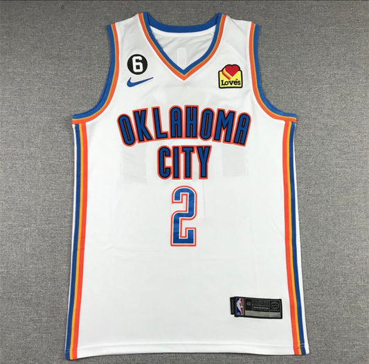 Shai Gilgeous-Alexander White Oklahoma City Thunder Jersey