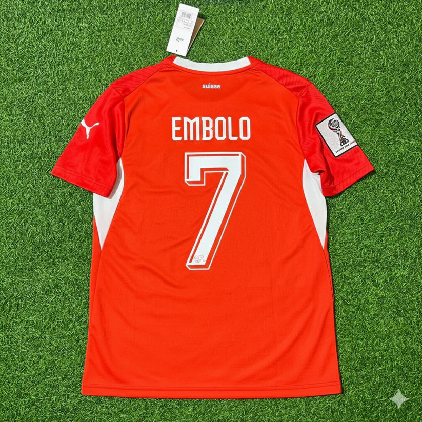 2026 WORLD CUP BREEL EMBOLO TEAM SWITZERLAND RED JERSEY