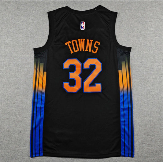 Karl-Anthony Towns Black Gradient New York Knicks Jersey