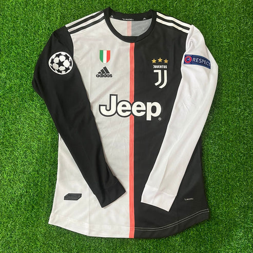Cristiano Ronaldo 7- Juventus Long Sleeve 2019 2020 Retro White Black Jersey