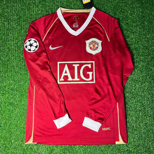 Cristiano Ronaldo #7 Manchester United 2006 2007 Red Golden Jersey