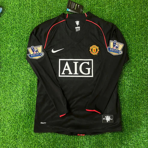 Cristiano Ronaldo 2007-2008 Manchester United Black Retro Jersey