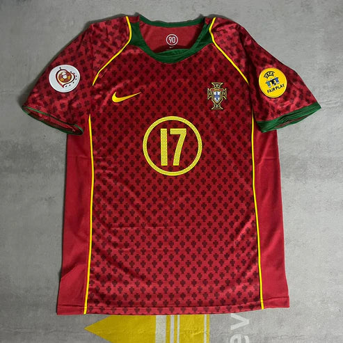 Cristiano Ronaldo Portugal EURO 2004 Retro Home Red Jersey