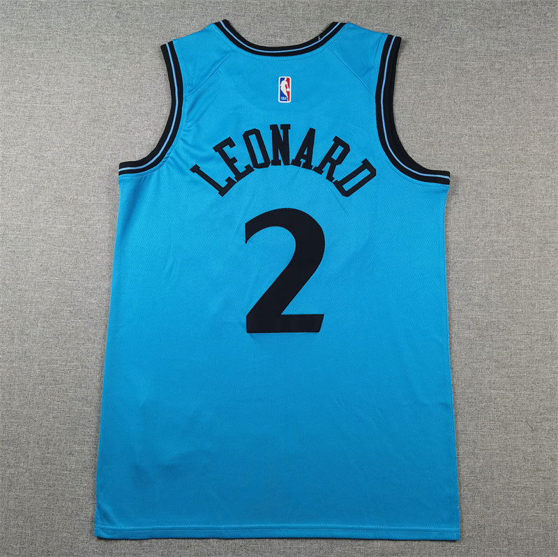 Kawhi Leonard Los Angeles Basketball Blue Jersey