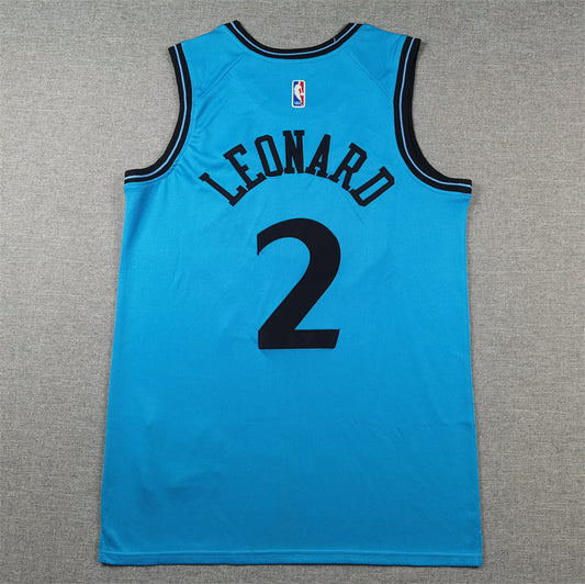 Kawhi Leonard Los Angeles Basketball Blue Jersey