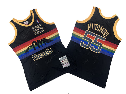DENVER NUGGETS DIKEMBE MUTOMBO BLACK VINTAGE JERSEY