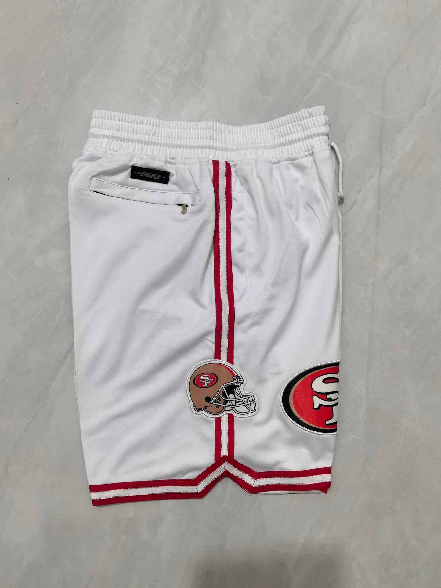 SAN FRANCISCO 49ERS WHITE SHORTS