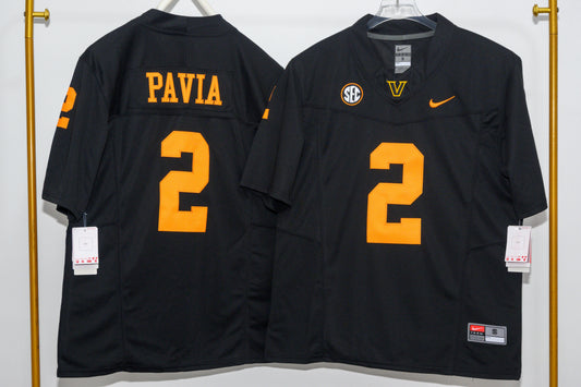 VANDERBILT COMMODORES DIEGO PAVIA BLACK JERSEY
