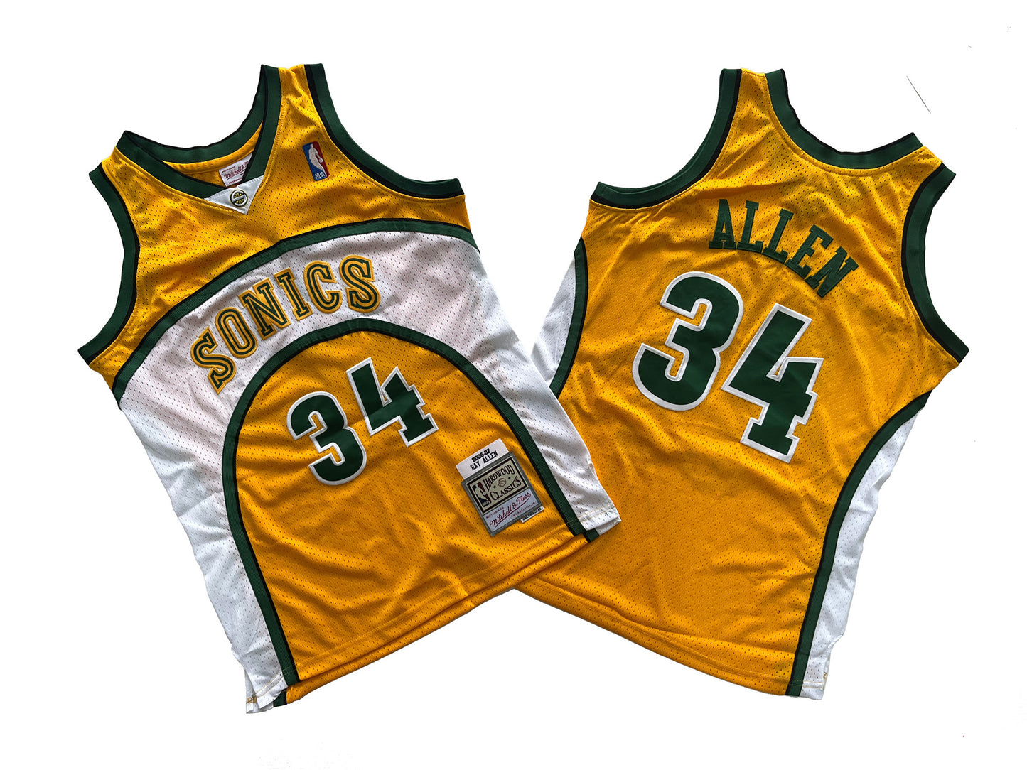 SEATTLE SUPERSONICS RAY ALLEN YELLOW JERSEY
