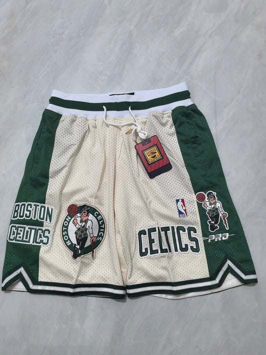 BOSTON CELTICS BEIGE SHORTS