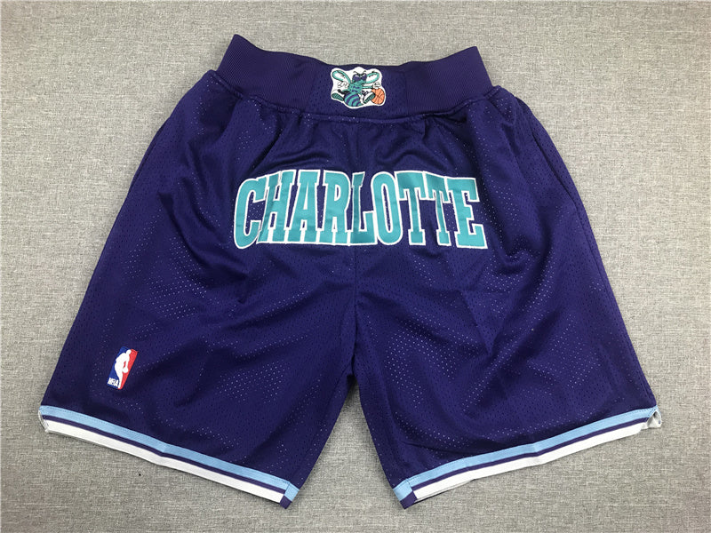 CHARLOTTE HORNETS PURPLE SHORTS