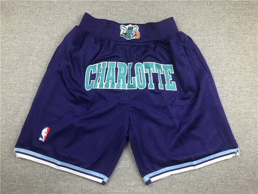 CHARLOTTE HORNETS PURPLE SHORTS