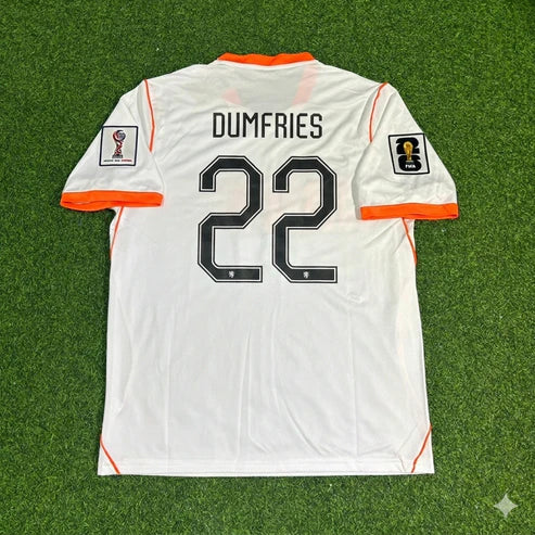 2026 WORLD CUP DENZEL DUMFRIES TEAM NETHERLANDS WHITE JERSEY