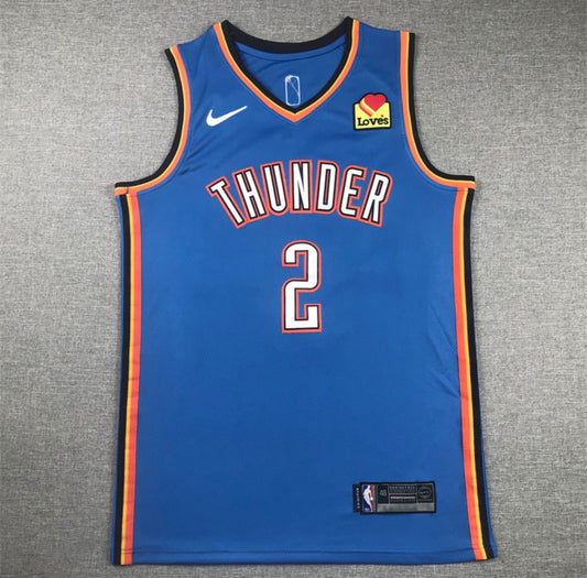 Shai Gilgeous-Alexander Blue Oklahoma City Thunder Jersey