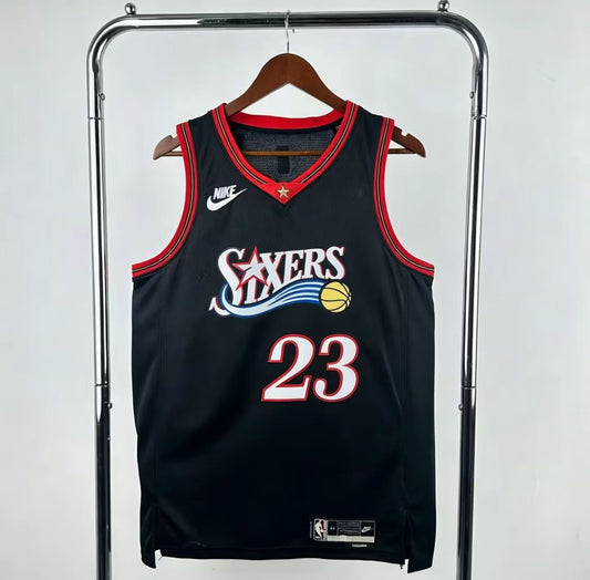 PHILADELPHIA 76ERS LEBRON JAMES BLACK RETRO JERSEY