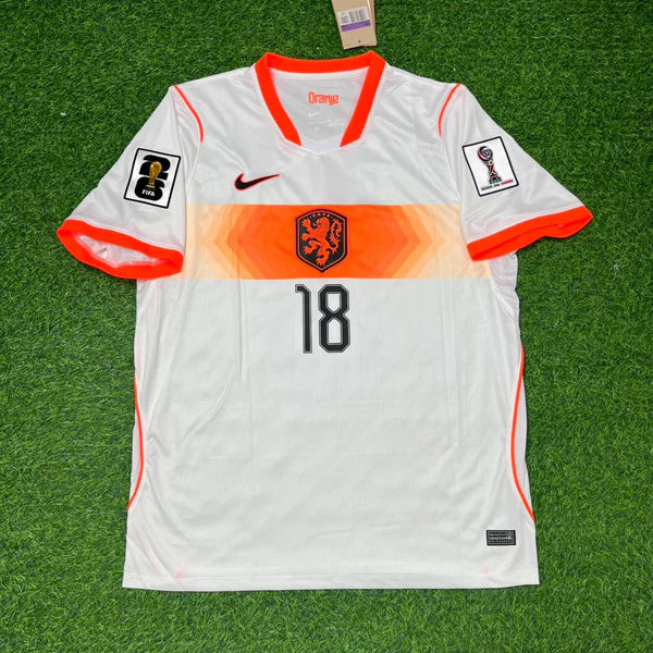 2026 WORLD CUP DONYELL MALEN TEAM NETHERLANDS WHITE JERSEY
