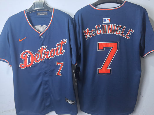 DETROIT TIGERS KEVIN MCGONIGLE BLUE JERSEY