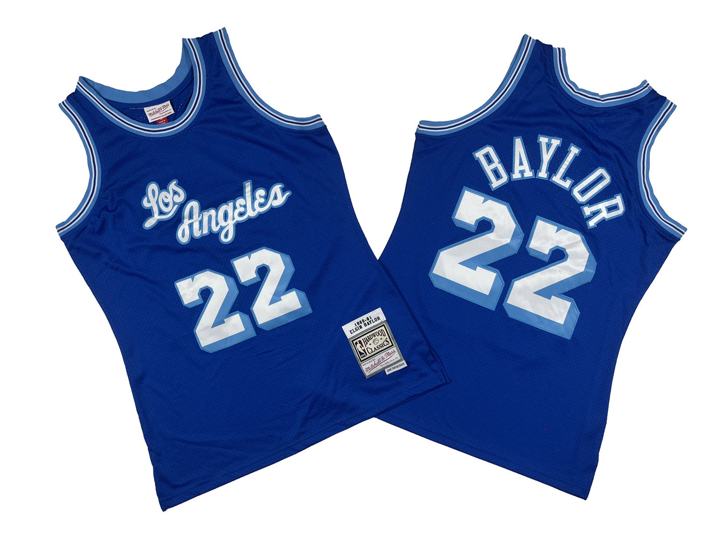 LOS ANGELES LAKERS ELGIN BAYLOR BLUE VINTAGE JERSEY