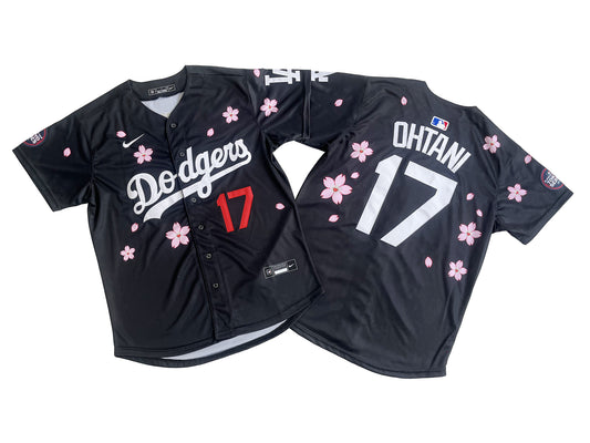 LOS ANGELES DODGERS SHOHEI OHTANI BLACK CHERRY BLOSSOM JERSEY
