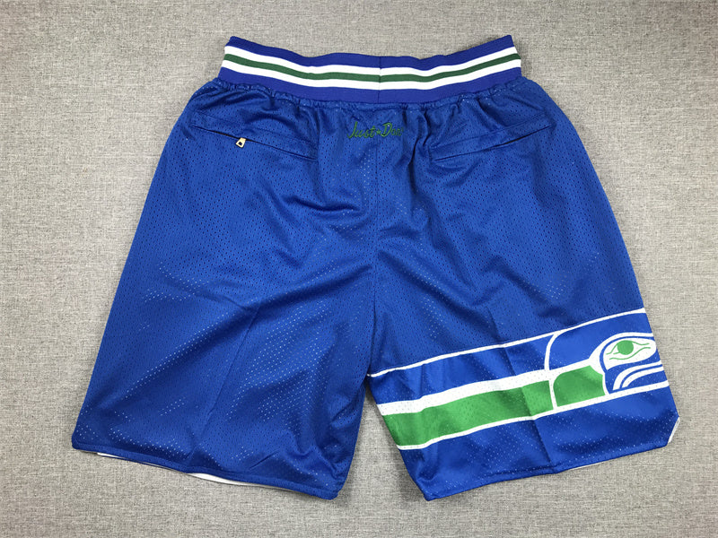 SEATTLE SEAHAWKS RETRO BLUE SHORTS