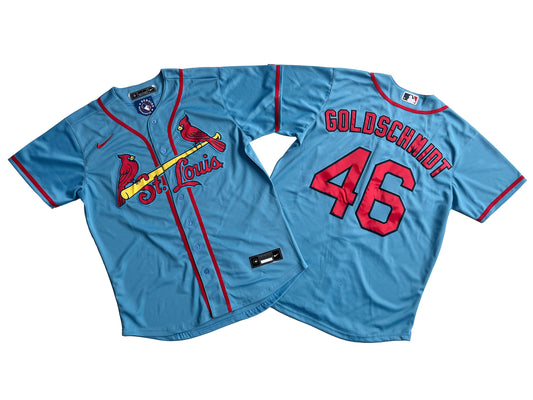 ST LOUIS CARDINALS PAUL GOLDSCHMIDT BLUE JERSEY