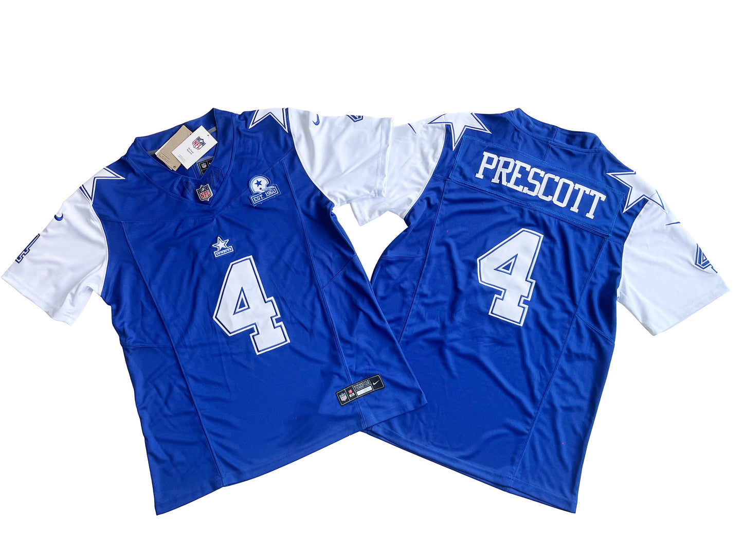 DALLAS COWBOYS DAK PRESCOTT BLUE JERSEY