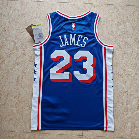 PHILADELPHIA 76ERS LEBRON JAMES BLUE JERSEY