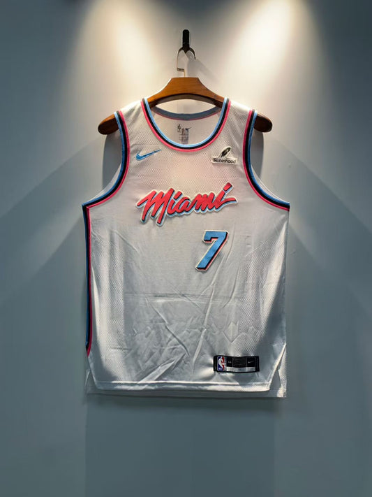 MIAMI HEAT GIANNIS ANTETOKOUNMPO WHITE VICE CITY JERSEY