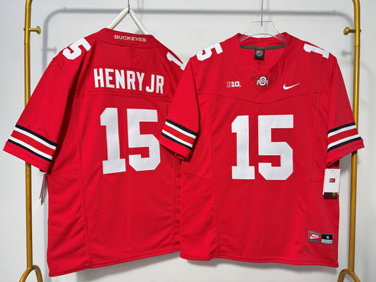 OHIO STATE BUCKEYES CHRIS HENRY JR RED JERSEY
