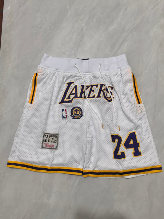 LOS ANGELES LAKERS WHITE SHORTS
