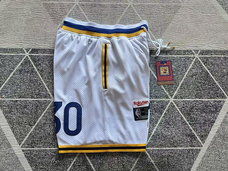 GOLDEN STATE WARRIOS STEPHEN CURRY WHITE SHORTS