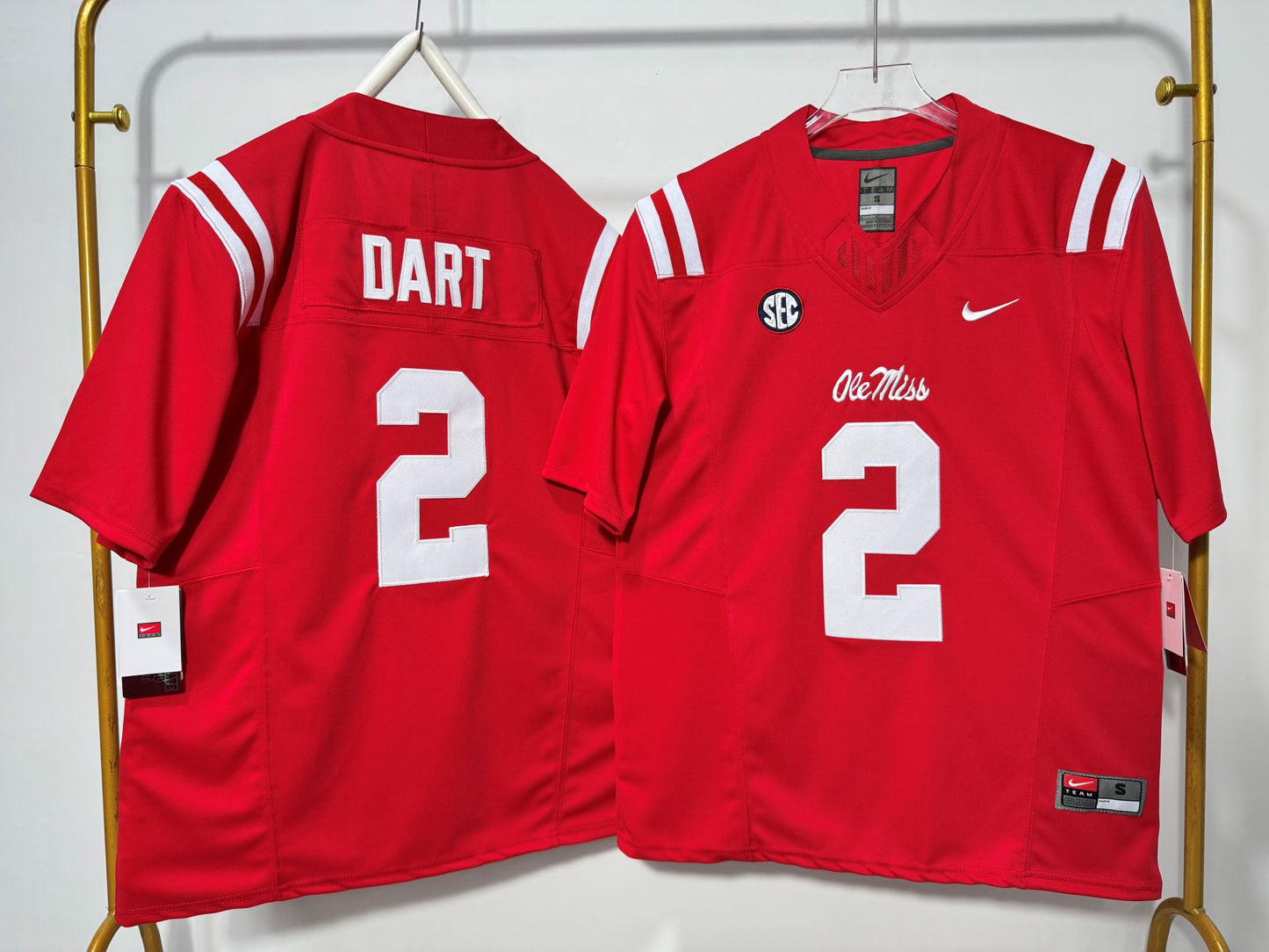 OLE MISS REBELS JAXSON DART RED JERSEYS