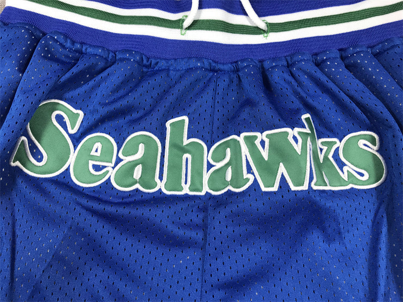 SEATTLE SEAHAWKS RETRO BLUE SHORTS