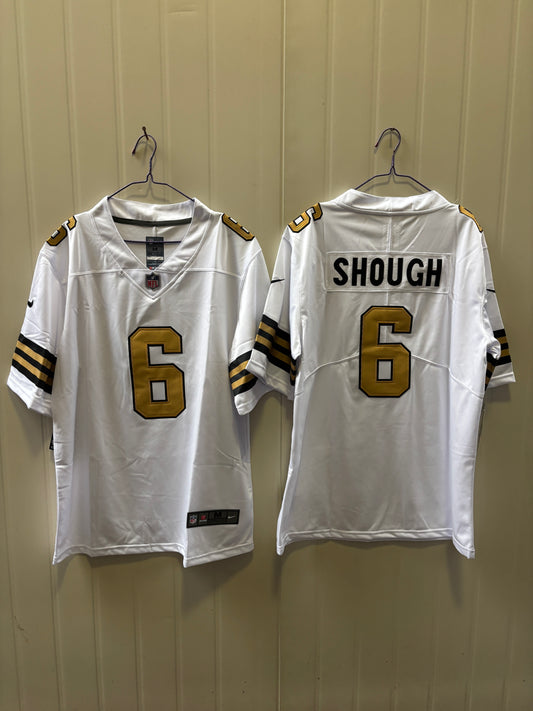 NEW ORLEANS SAINTS TYLER SHOUGH WHITE JERSEY
