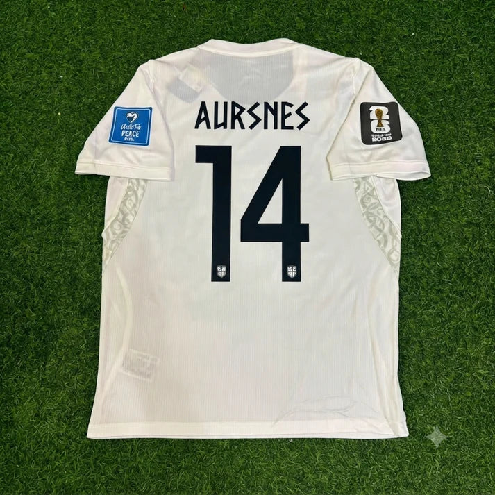 2026 WORLD CUP FREDRIK AURSNES TEAM NORWAY WHITE JERSEY